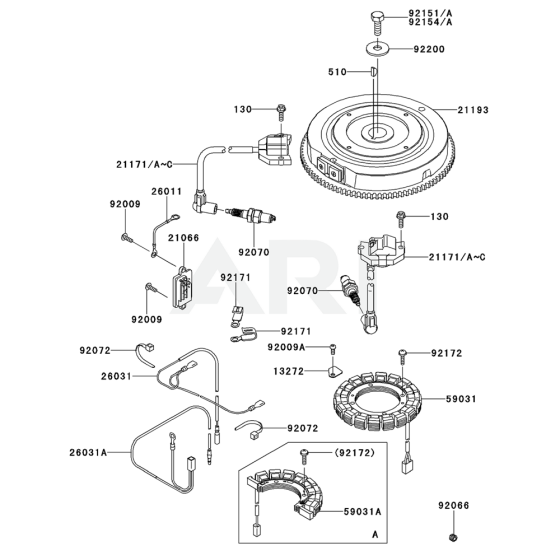 Fuel Tank/Valve for Kawasaki FR730V
