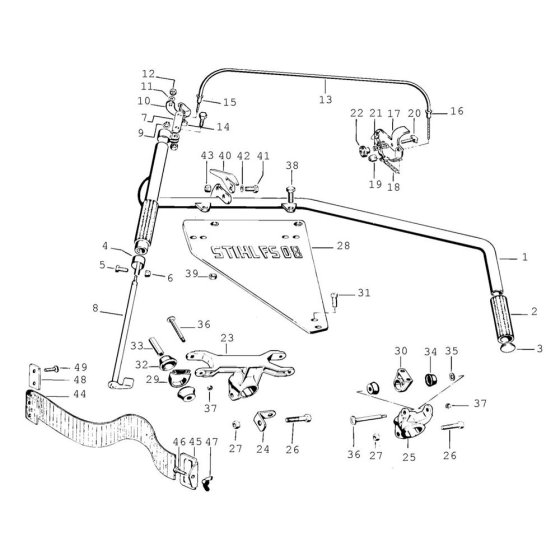 Handlebar & Throttle Assembly
