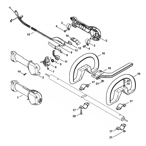 FS131 FS131r Handle Assembly