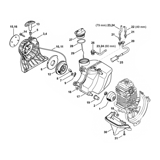 Stihl FS131 FS131r Parts