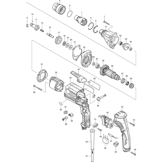 Main Assembly for Makita FS2500