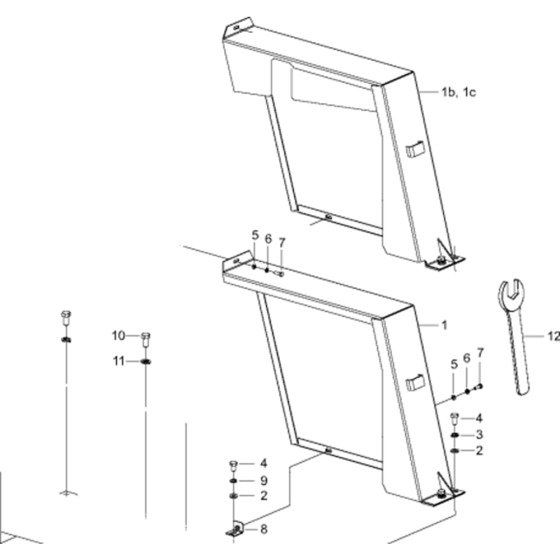 Belt Guard & Wrench Assembly