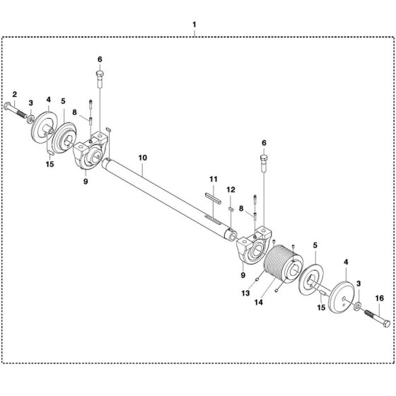 Blade Shaft Assembly for Husqvarna FS3500 G II Floor Saw