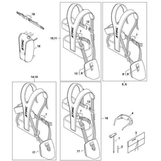 Harness Assembly for Stihl FS 361C
