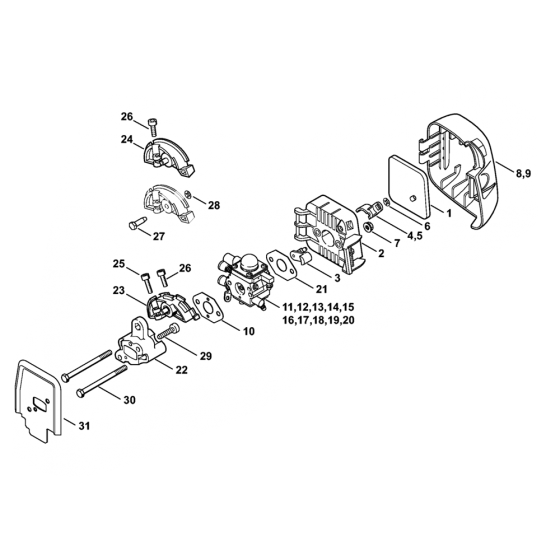 Stihl Air Filter Spacer Flange