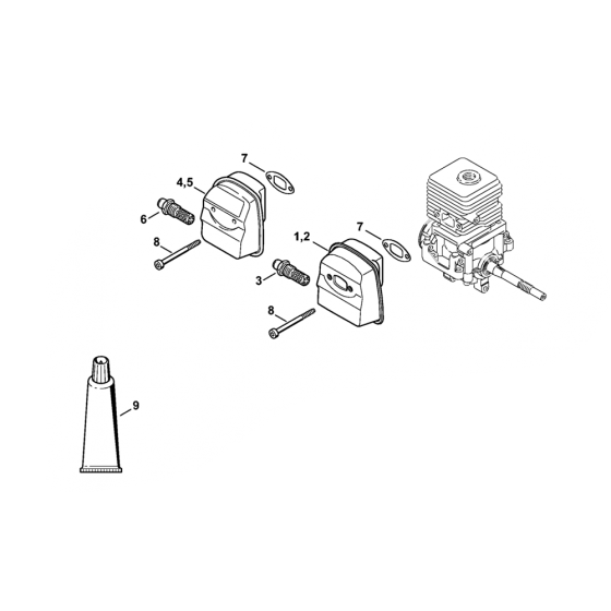 Stihl Muffler Assembly