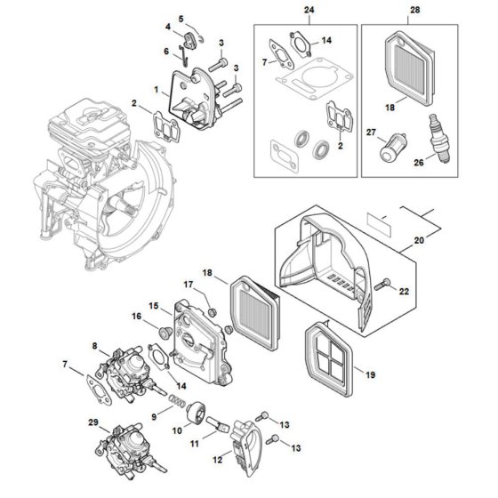 Air Filter for Stihl FS 461C