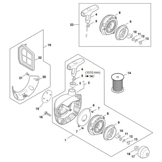 Rewind Starter for Stihl FS 461C