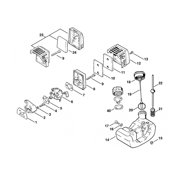 Stihl FS48 FS56 Air Filter