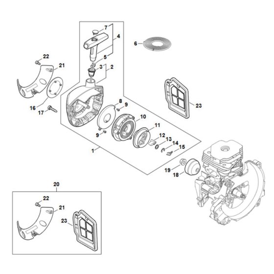 Rewind Starter for Stihl FS 491C