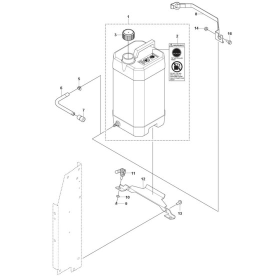 Husqvarna FS500 E Tank Assembly