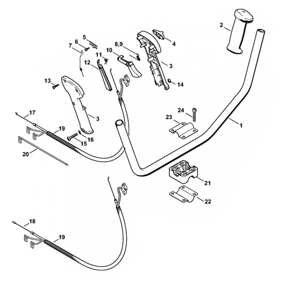 FS55 Bike Handle Assembly