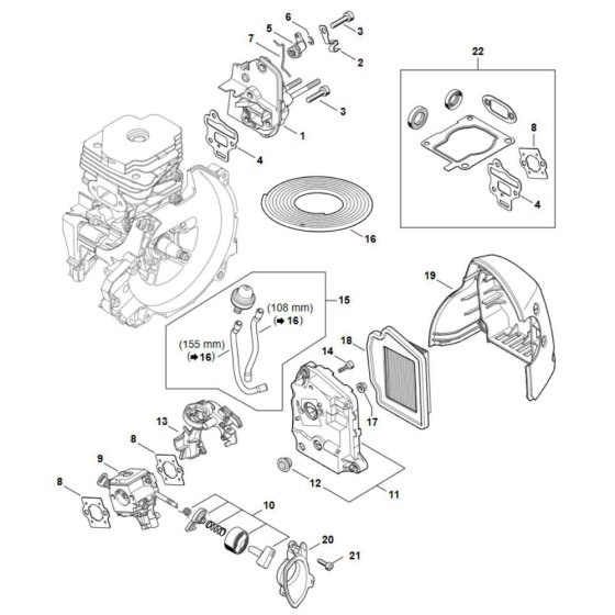Air Filter for Stihl FS 561C