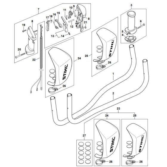 Handlebar Assembly for Stihl FS 561C
