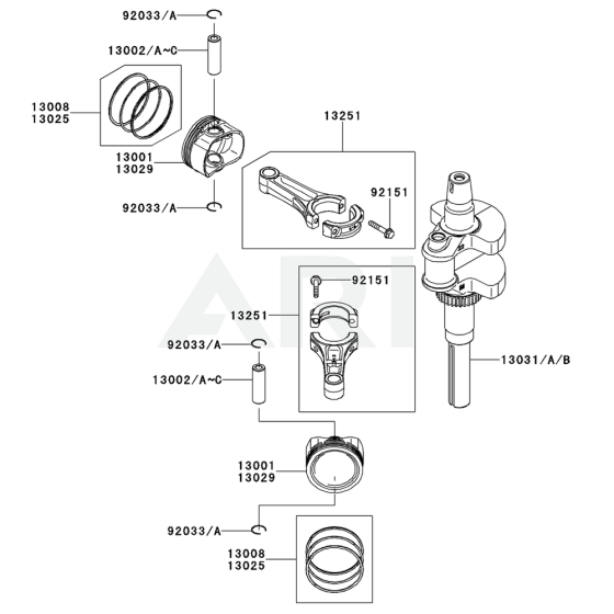 Piston & Crankshaft for FS691V