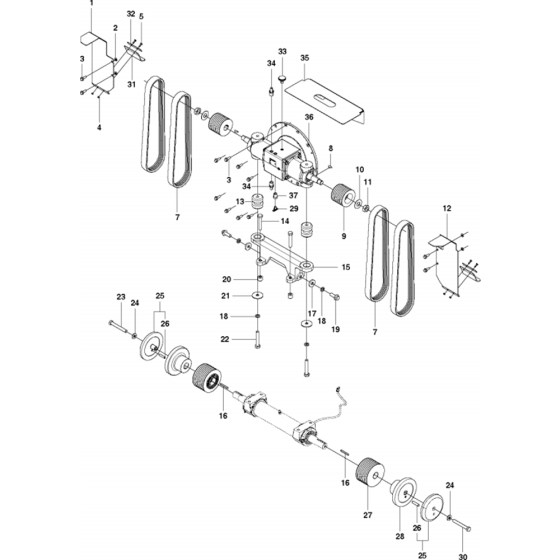 Gearbox 1-Speed Assembly