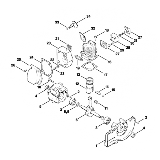 FS80 Crankcase Cylinder