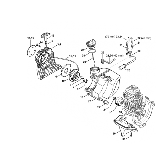 Stihl FS89 FS89r Parts