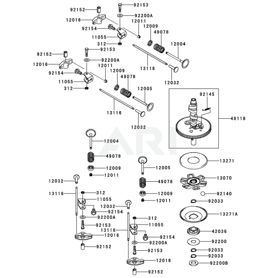 Valve/Camshaft for FT651V