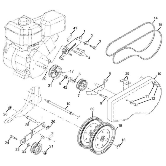 Belt Guard, Pulley Assembly