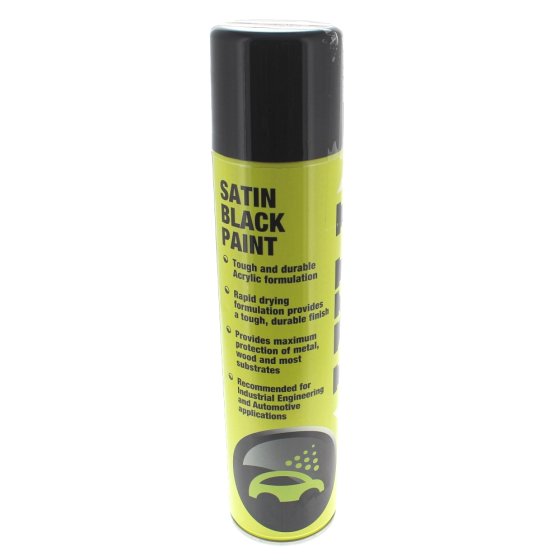 Satin Black Paint 400ml Aerosol for Industrial and Automotive Use