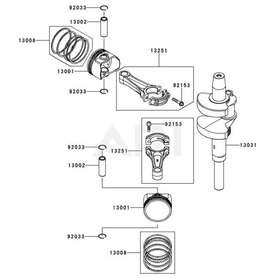 Piston & Crankshaft for FX850V