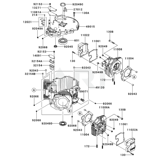 Cylinder & Crankcase for FX921V