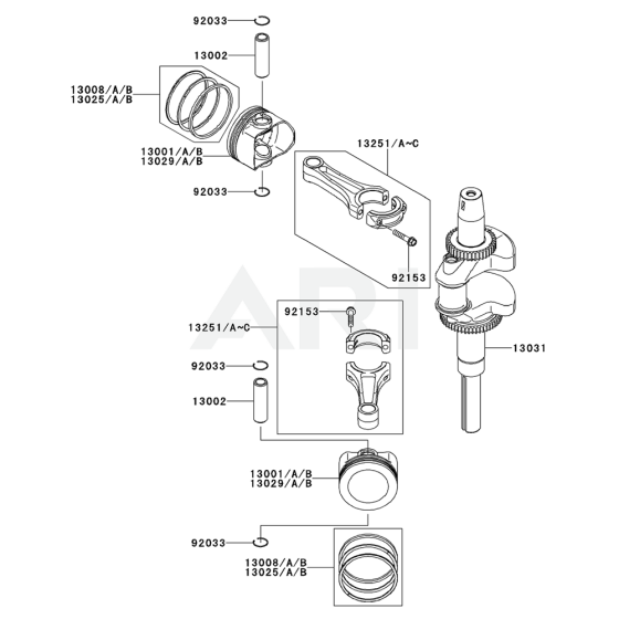 Piston & Crankshaft for FX921V