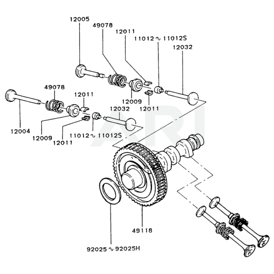 Valve/Camshaft for Kawasaki FZ790D