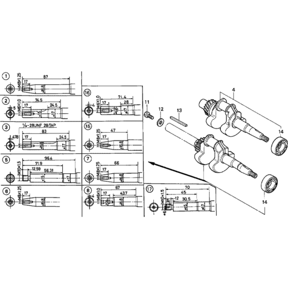Crankshaft Assembly for Honda G100