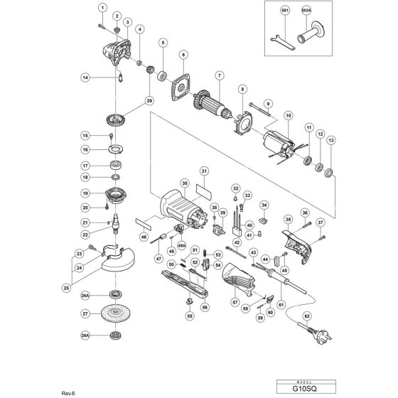 Hikoki G10SQ Main Assembly