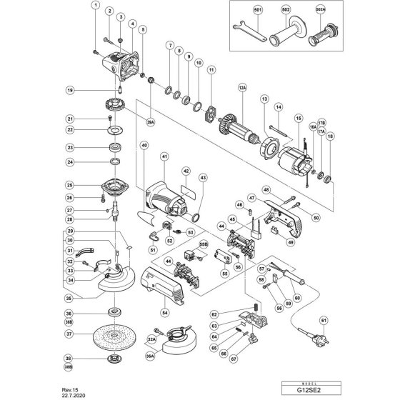Hikoki G12SE2 Main Assembly