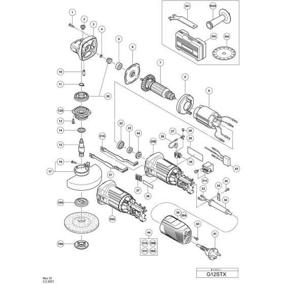 Hikoki G12STX Main Assembly