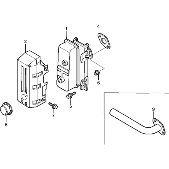 Muffler Assembly for Honda G200K1