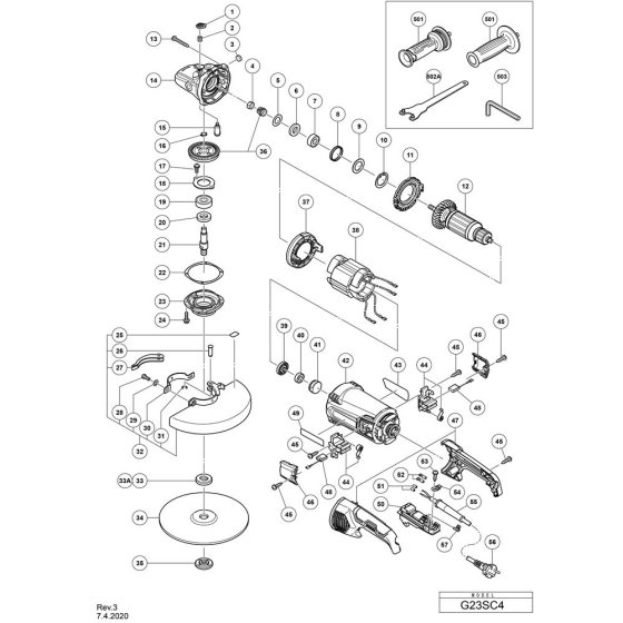 Hikoki G23SC4 Main Assembly