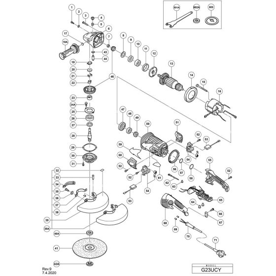 Hikoki G23UCY Main Assembly