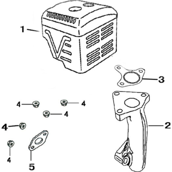 Muffler Assembly for Loncin G270F