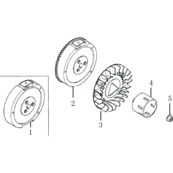 Flywheel Assembly for Loncin G270F