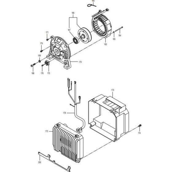 Rear Cover Assembly for Makita