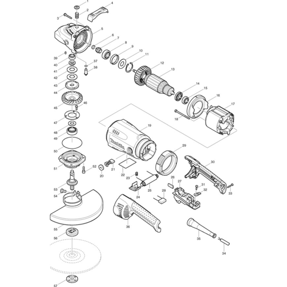 Makita GA9040S Main Assembly