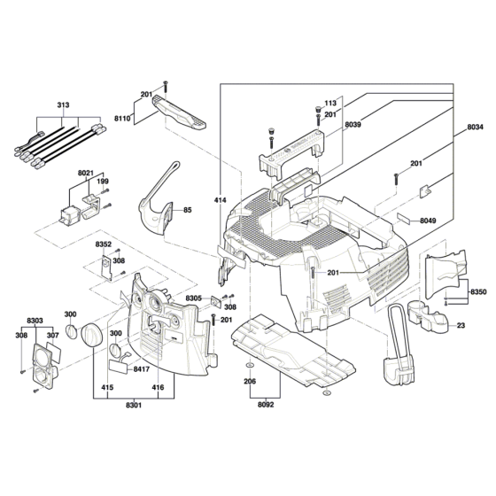 Extractor Assembly for Bosch GAS 35