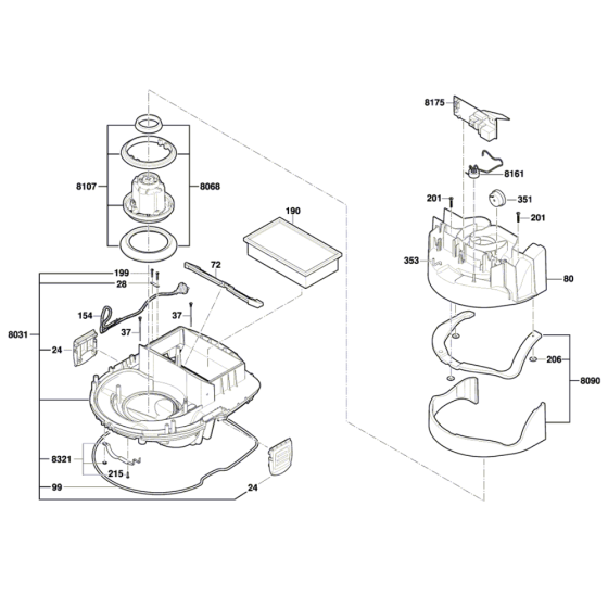 Extractor Assembly for Bosch