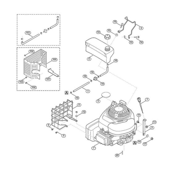 Engine, Tank Assembly