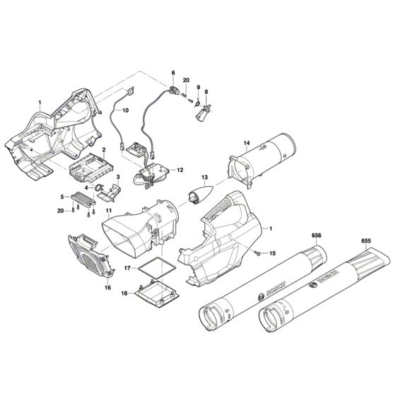 Cordless Blower Assembly