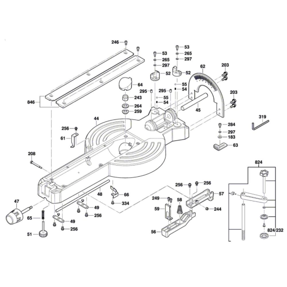 Slide Mitre Saw Assembly