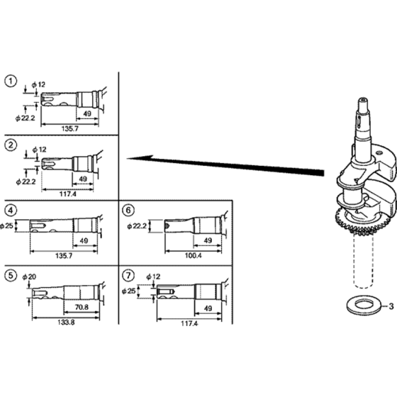 Crankshaft Assembly for Honda