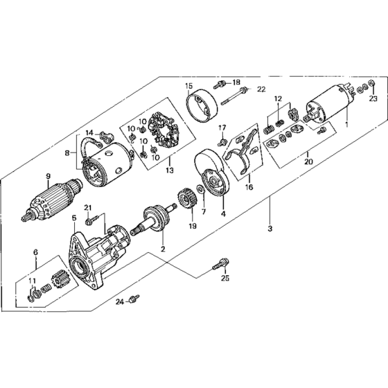 Starter Motor for Honda GD1250