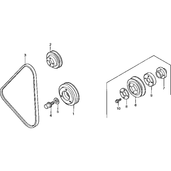 Pulley Assembly for Honda GD1250