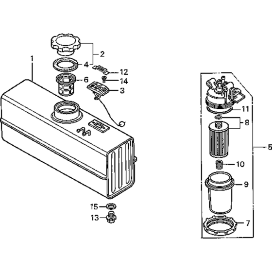 Fuel Tank Assembly for Honda GD1250