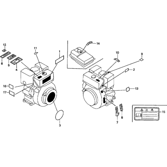 Label Assembly for Honda GD321